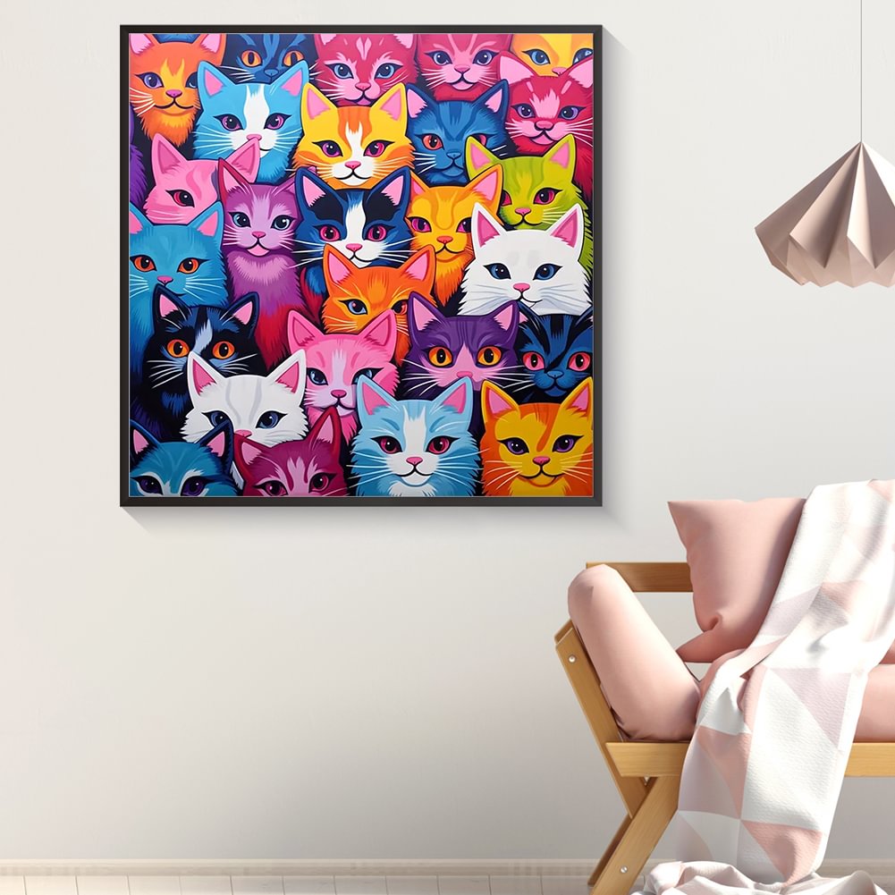 Resin Art Baby - Diamond Painting Family Colorful Baby Cat