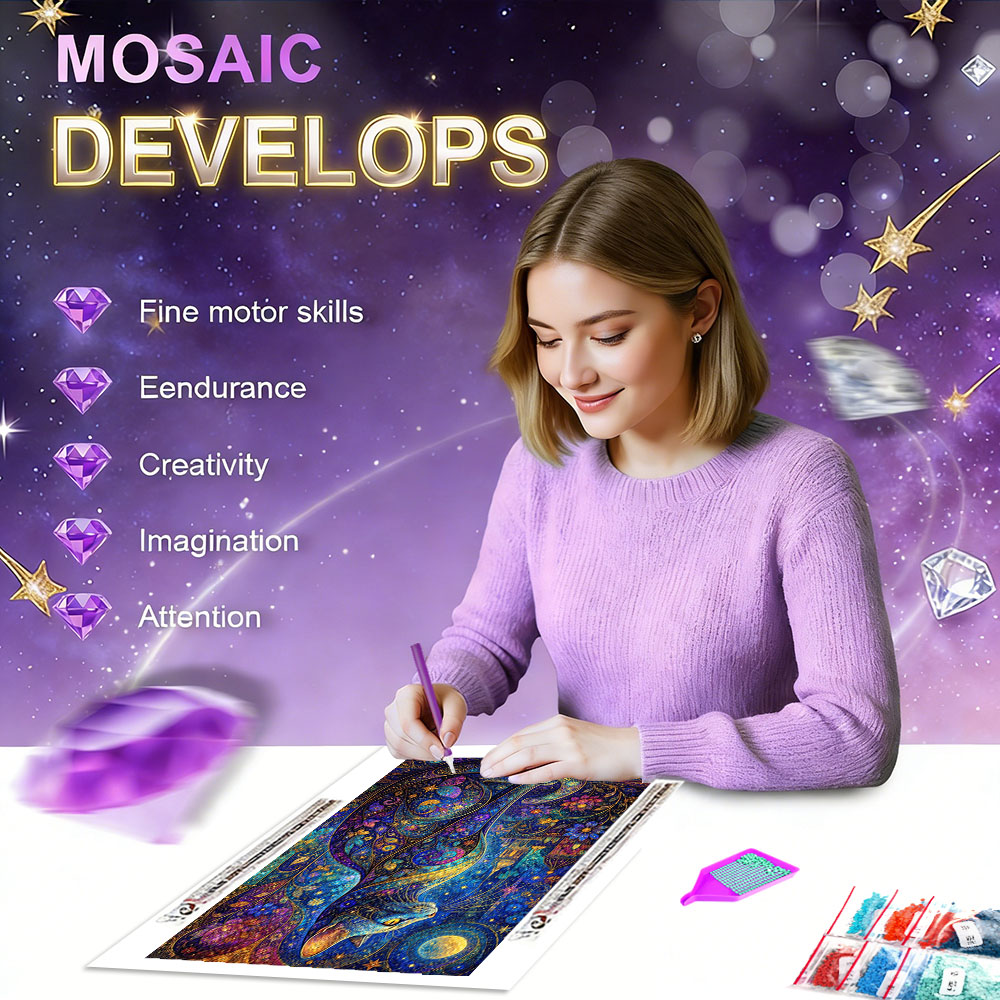 HUACAN Diamond Art Painting Ca - Resin Art Wallpaper recension och pris