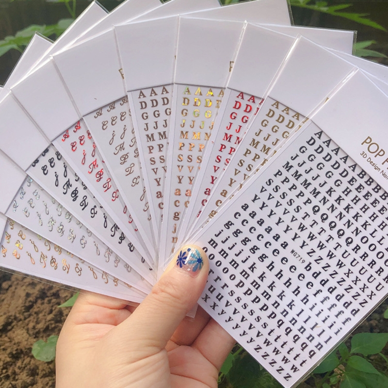 1PCS New English Alphabet Nail - Resin Art Alphabet recension och pris