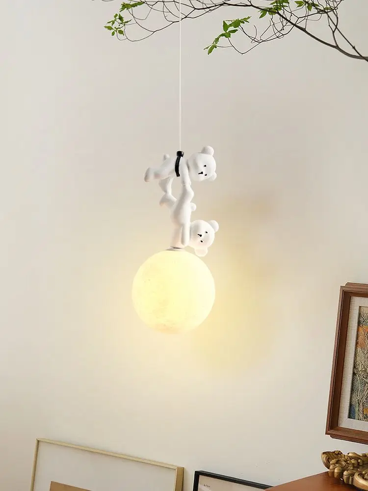 Bear Lamp Cartoon Nursery Beds - Resin Art Baby recension och pris
