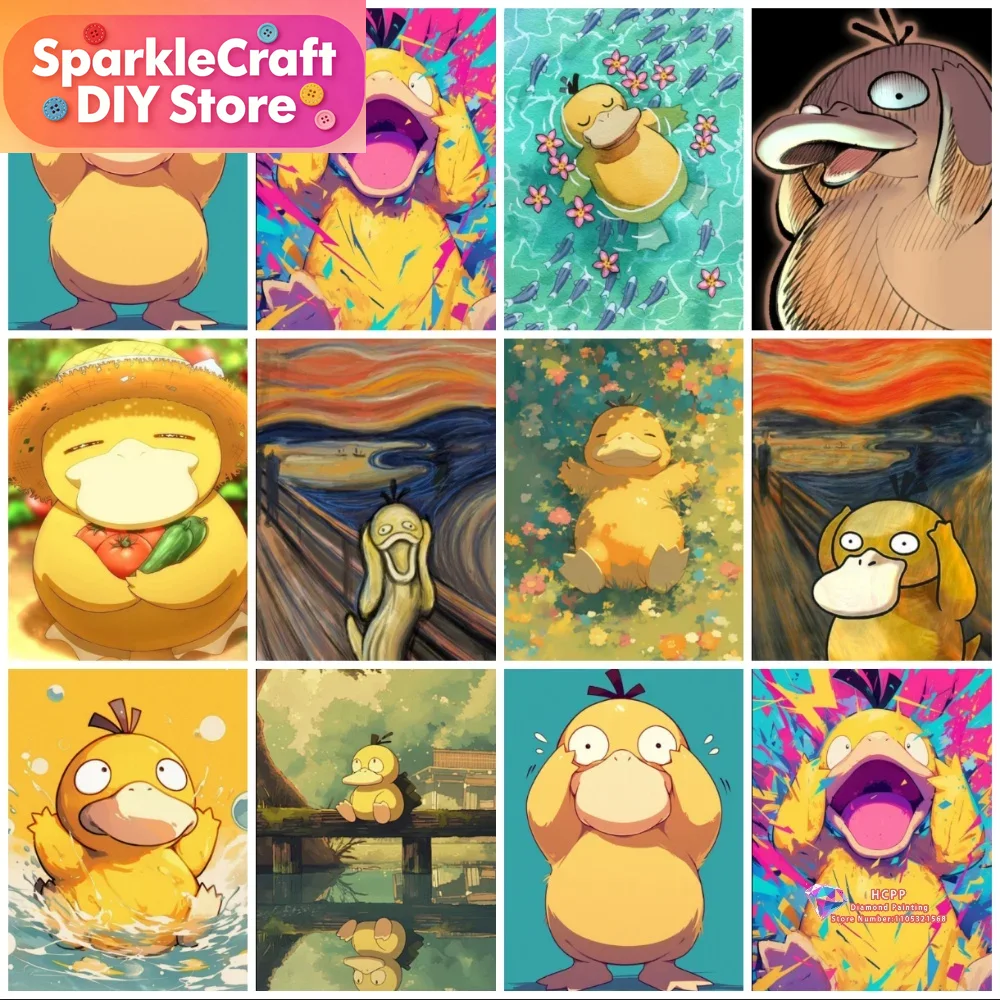 1pc frameless Psyduck Cartoon  - Resin Art Work recension och pris