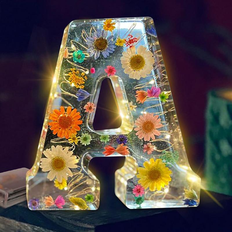 Floral 26 Letters Night Lights - Resin Art Alphabet recension och pris